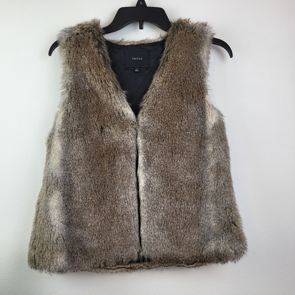 Talula Aritzia Park Slope Vest Faux fur Size Small Fall Winter - Picture 2 of 8